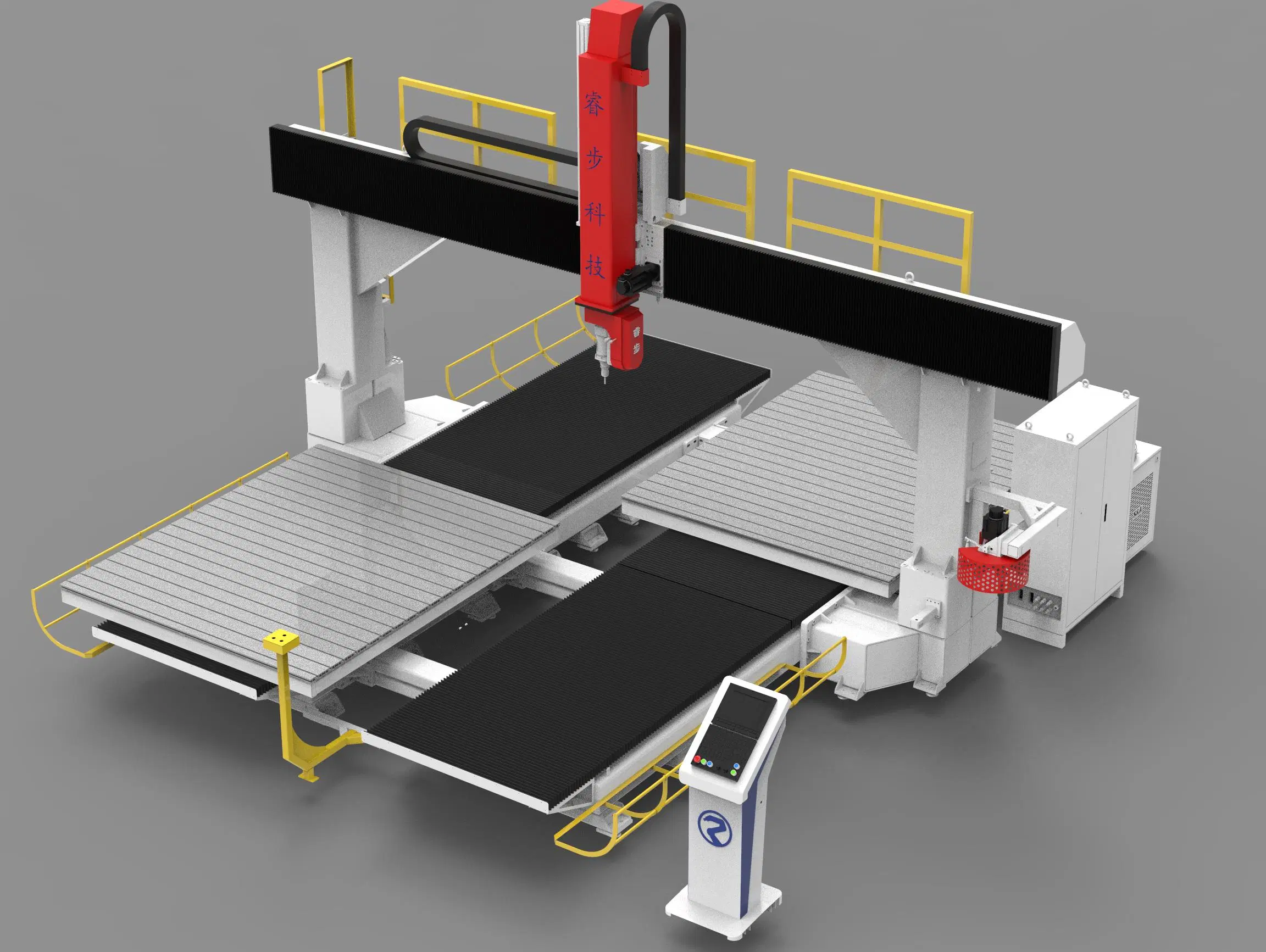 RBT 5 Aixs Twin Table CNC جهاز توجيه بقص وقص وتشذيب