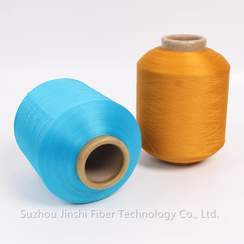 R Material Polyester 100% and Filament DTY FDY POY Yarn Type Polyester Core Spun Yarn