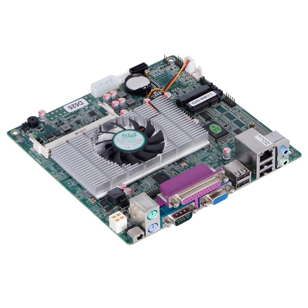 Elsky Cheap Intel Pine Trail Atom Dual Cores 1.8g 2ND E5m2c8 I3 Processor 4GB Memory CPU DDR3 SATA HDD Mini PC Board with Fan