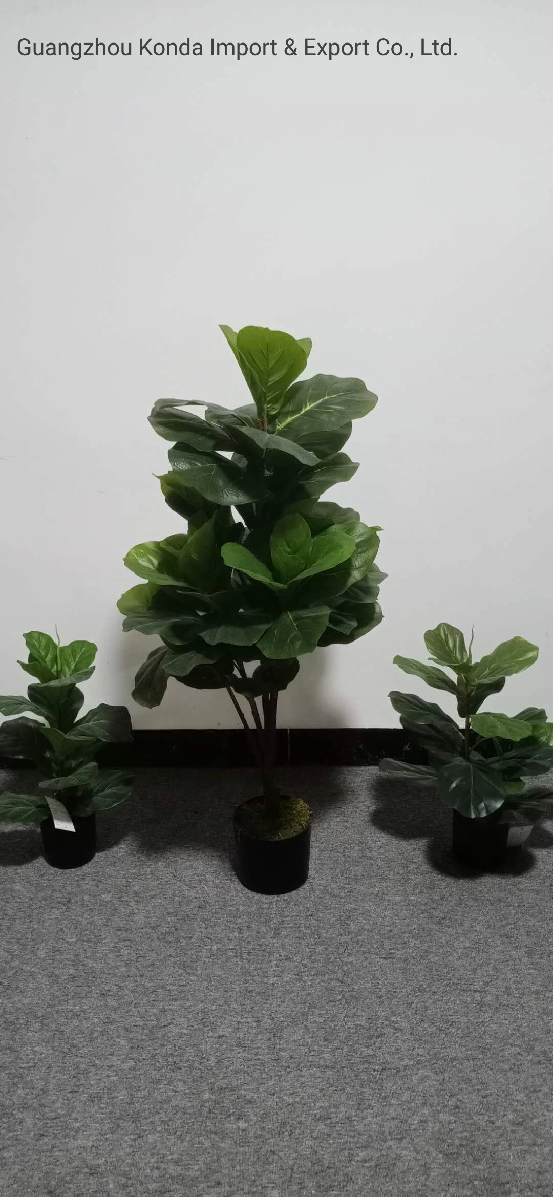 Plastic Lyrata Plant Artificial Bonsai Fiddle Leaf Fig Tree