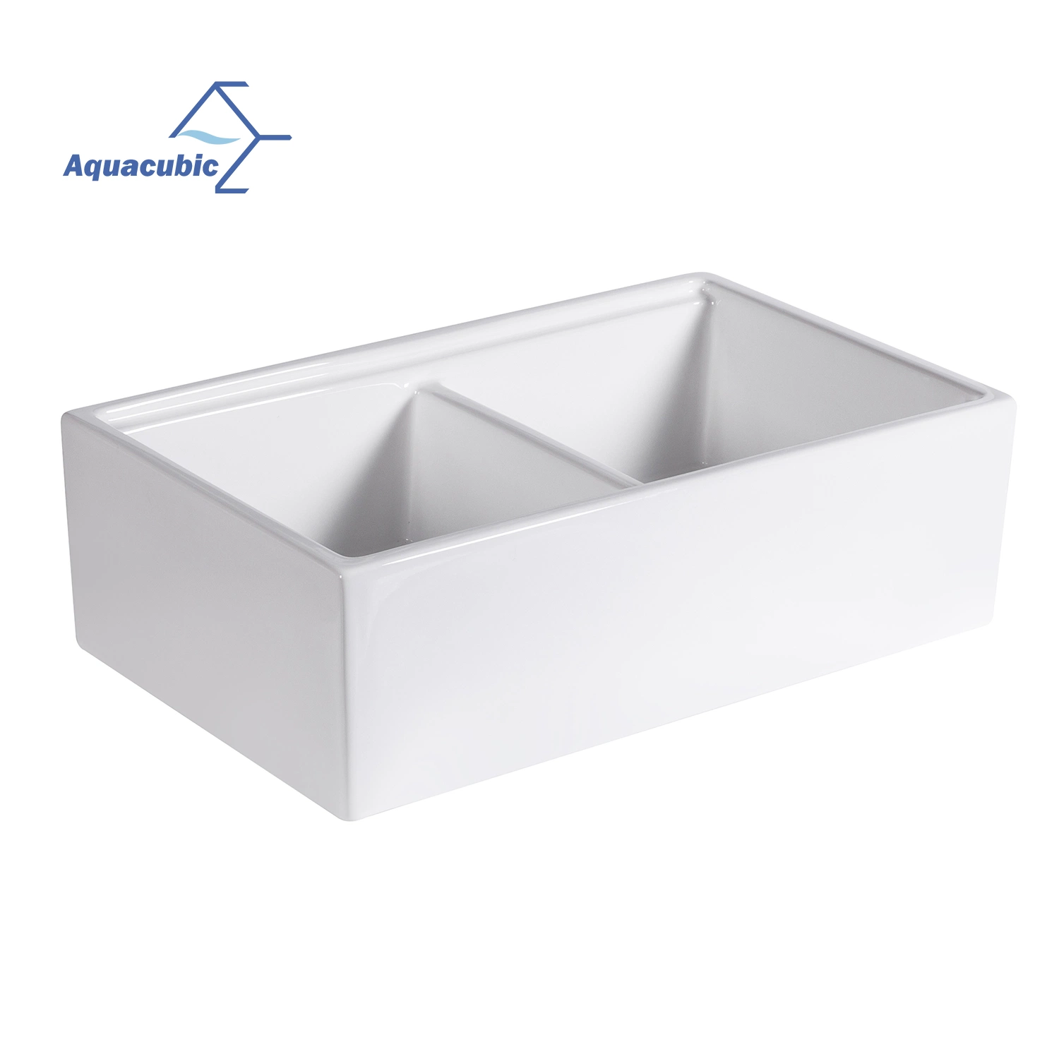 Grande taille Cetamic blanc rectangulaire Argile réfractaire Tablier de Cuisine lavabo en porcelaine