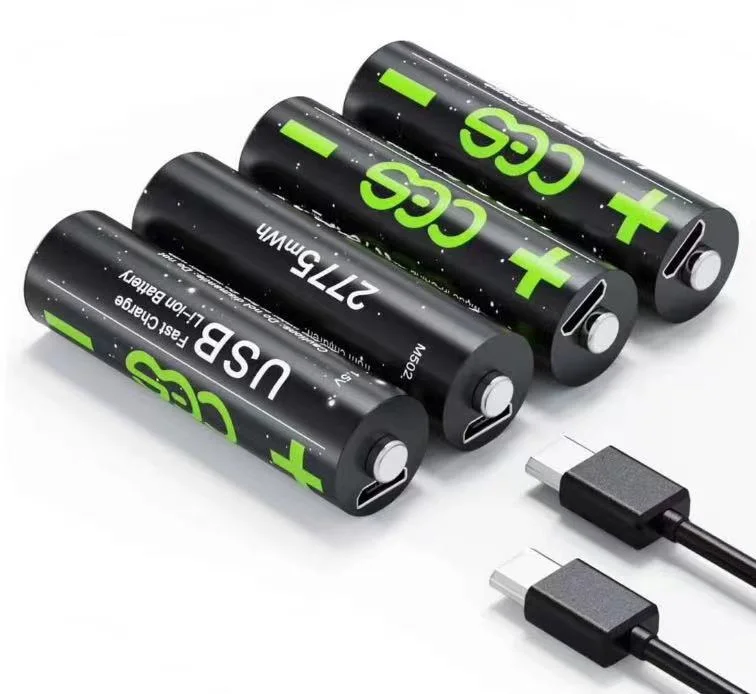 1.5V AA 14500 Li-ion Faster Charge AA Battery with Micro USB Port