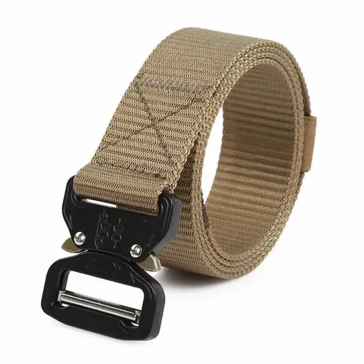 Tactical Belt Webbing Custom Military Belt Metal Buckle Belt Army Military Men Belt