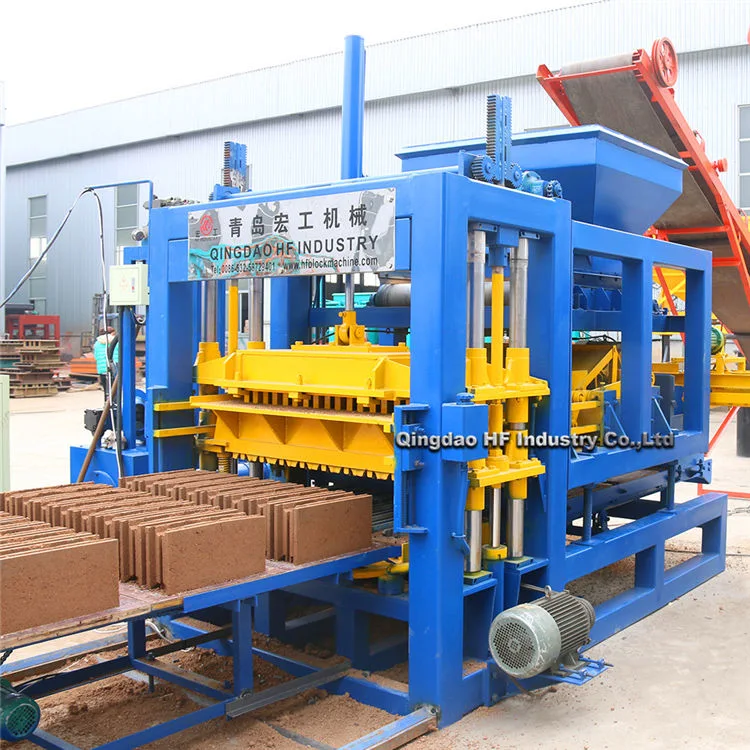 Qt5-15 Automatic Cement Hollow 6 Hole Brick Block Making Machine Production Line