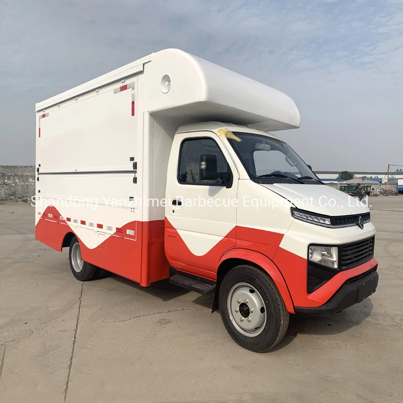 Mobile Dining Car Gasoline Engine Fast Food Truck for Sale