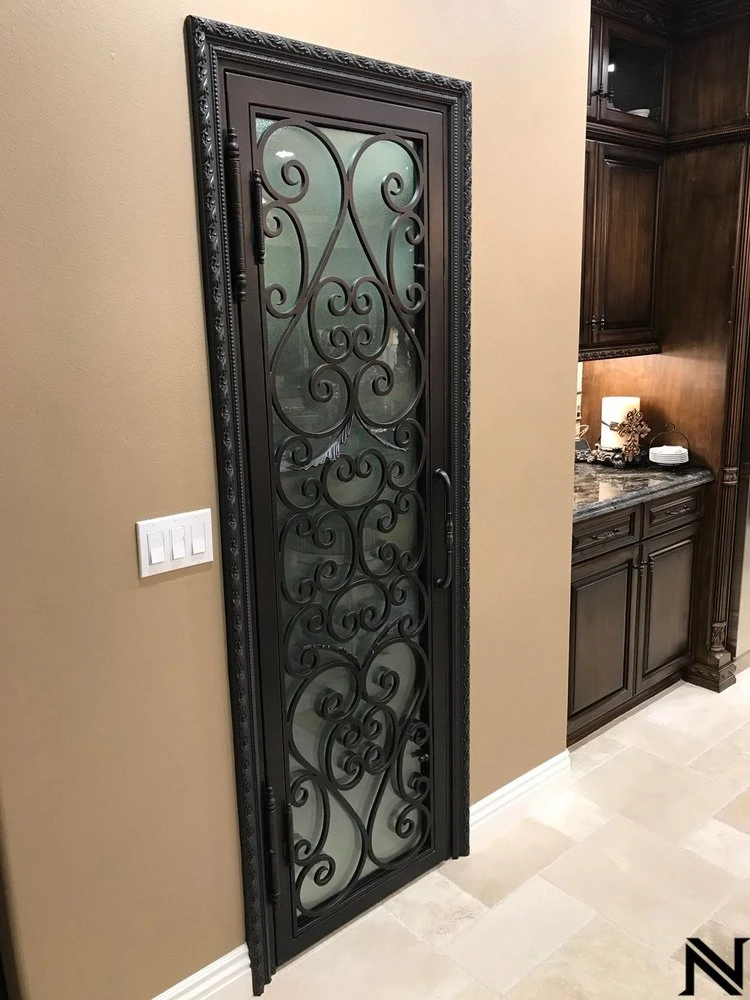 Modern French Glass Doors Wrought Iron Door and Glass Entrance Steel Doors Design