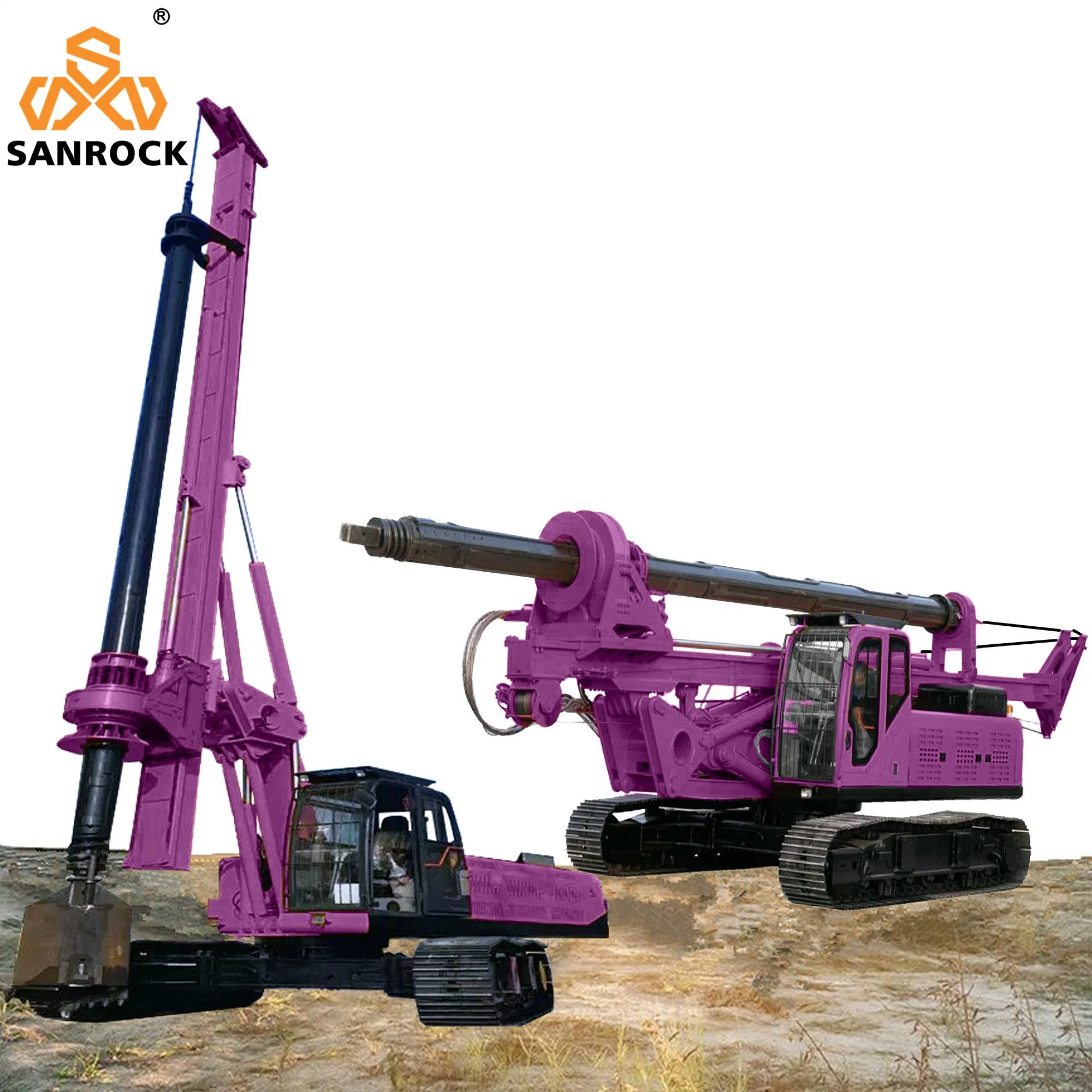 Sanrock Rotary Drill Rig Bore Hole 45m Hydraulic Rotary Drilling Rig Equipment