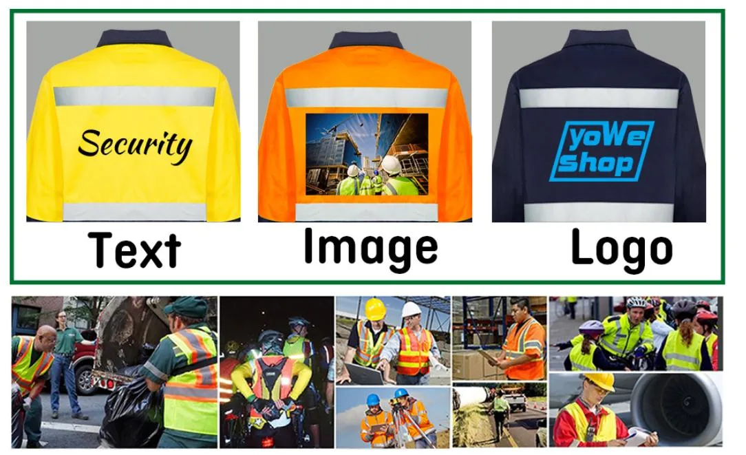 Las obras de seguridad reflectante Hi Vis Personalizar camisetas de manga larga y el logotipo de alta visibilidad Ropa de trabajo