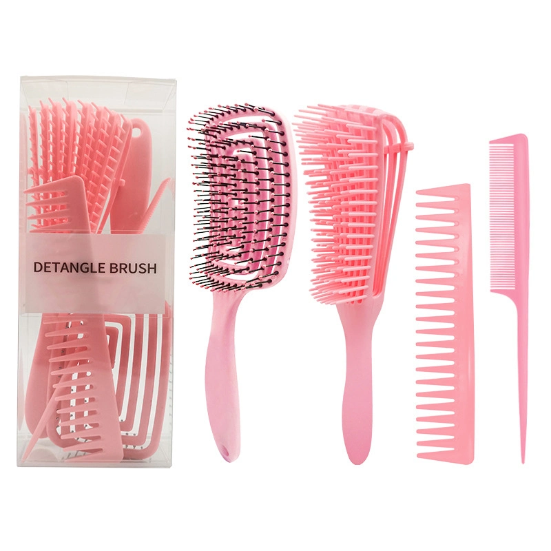 Private Logo ABS Plastic Brush Easy to Use for Men Women Hair Self Cleaning Natural Hair Brushes