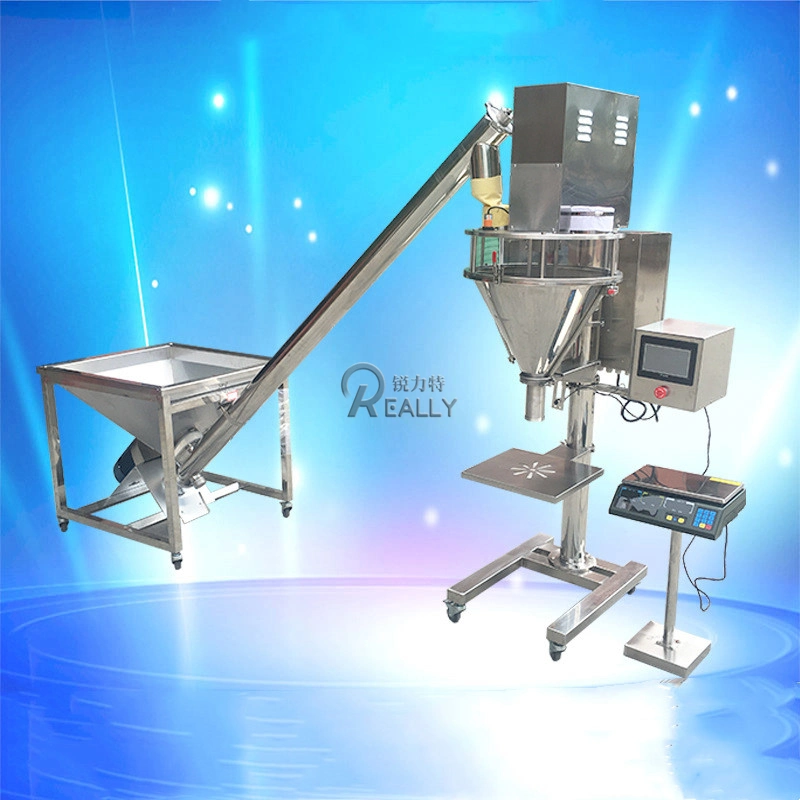 Semi Automatic Powder Filling Packaging Machine Vertical Feeding Form Fill Seal Machine Can Sealer Machine