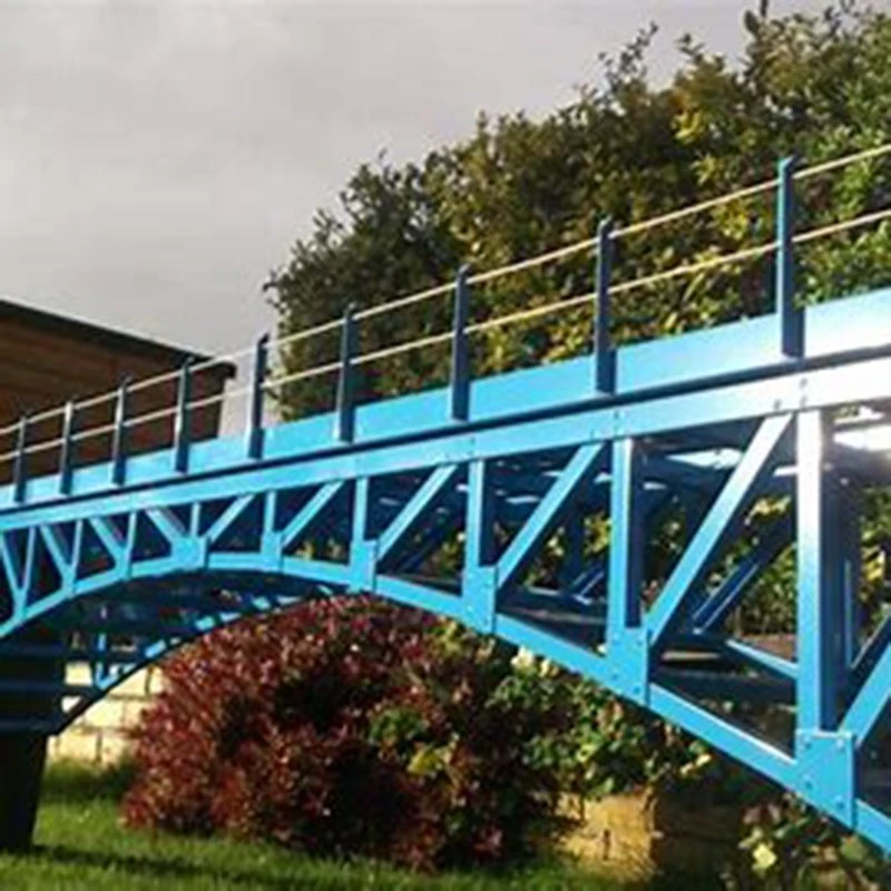 Carretera Ferrocarril de acero Girder Bridge forma arcada Truss Fabricación a través Placa