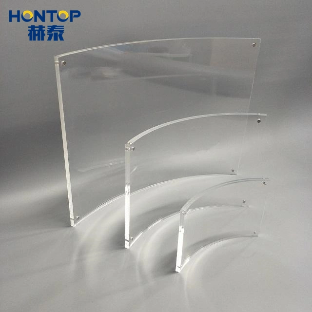 Promoción objetos de interés decoración del hogar pantalla fotográfica transparente elegante Mesa de arriba Marco de fotos acrílico magnético