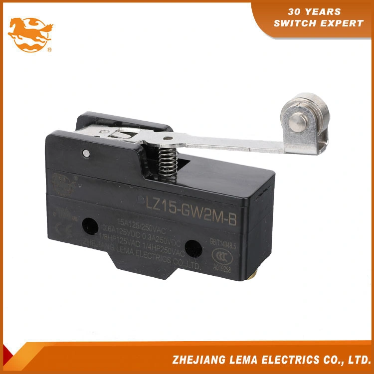 Lema Short Hinge Metal Roller Lever CE Approvals Lz15-Gw22m-B Micro Switch