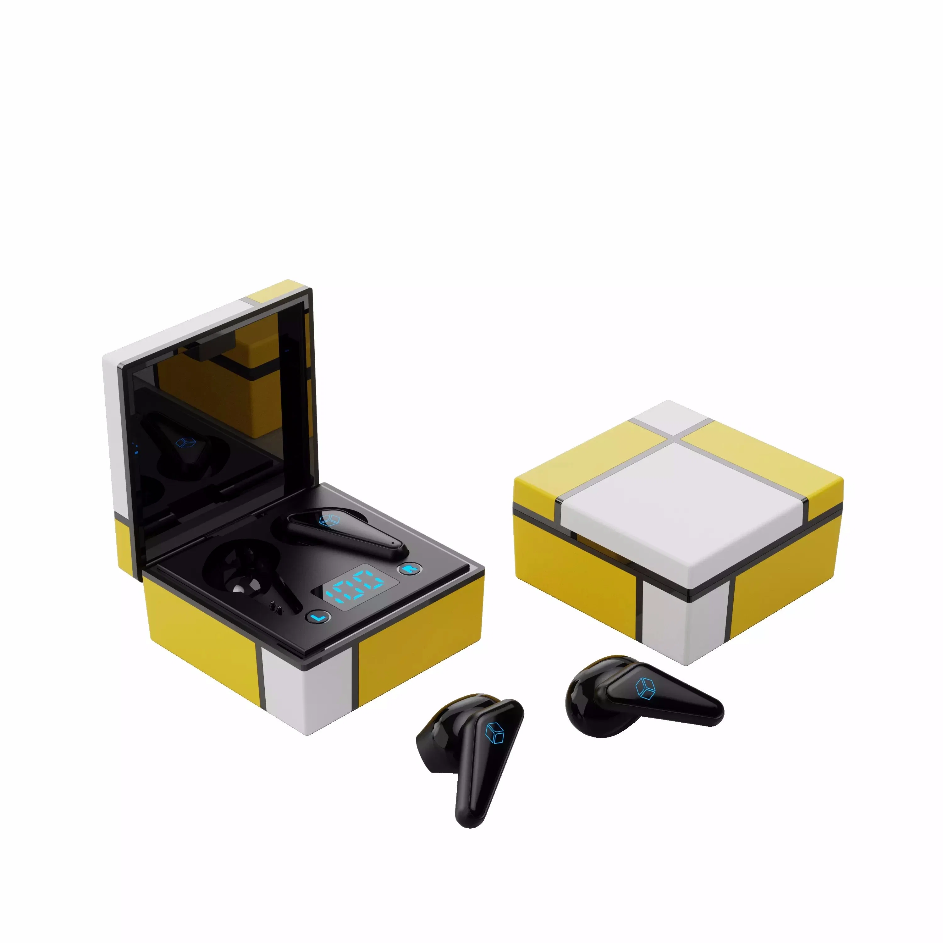 Auricular inalámbrico nuevo auricular Magic Cube de baja latencia para juegos Auricular con reducción de ruido y cargador