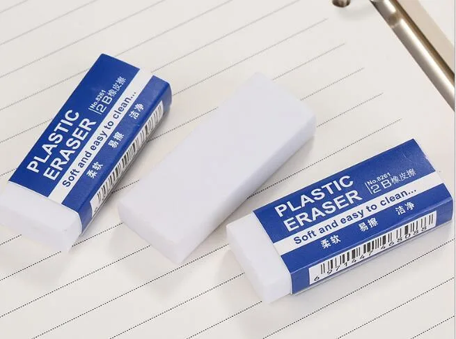 PVC Environment-Friendly White Soft Eraser for School and Office Stationery