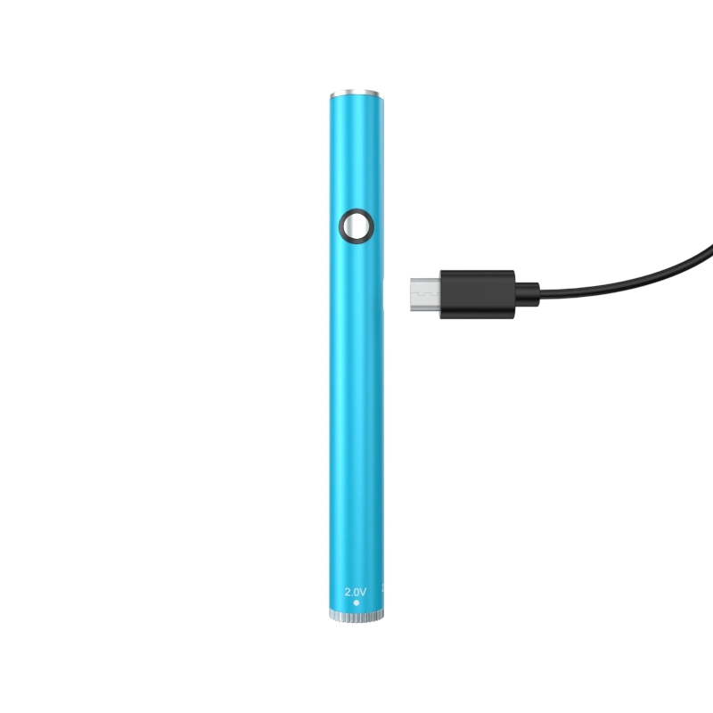 2023 Nouvelle fonction de vibration 510 Thread Vape Twist Slim Pen avec le côté de la batterie charge de type C