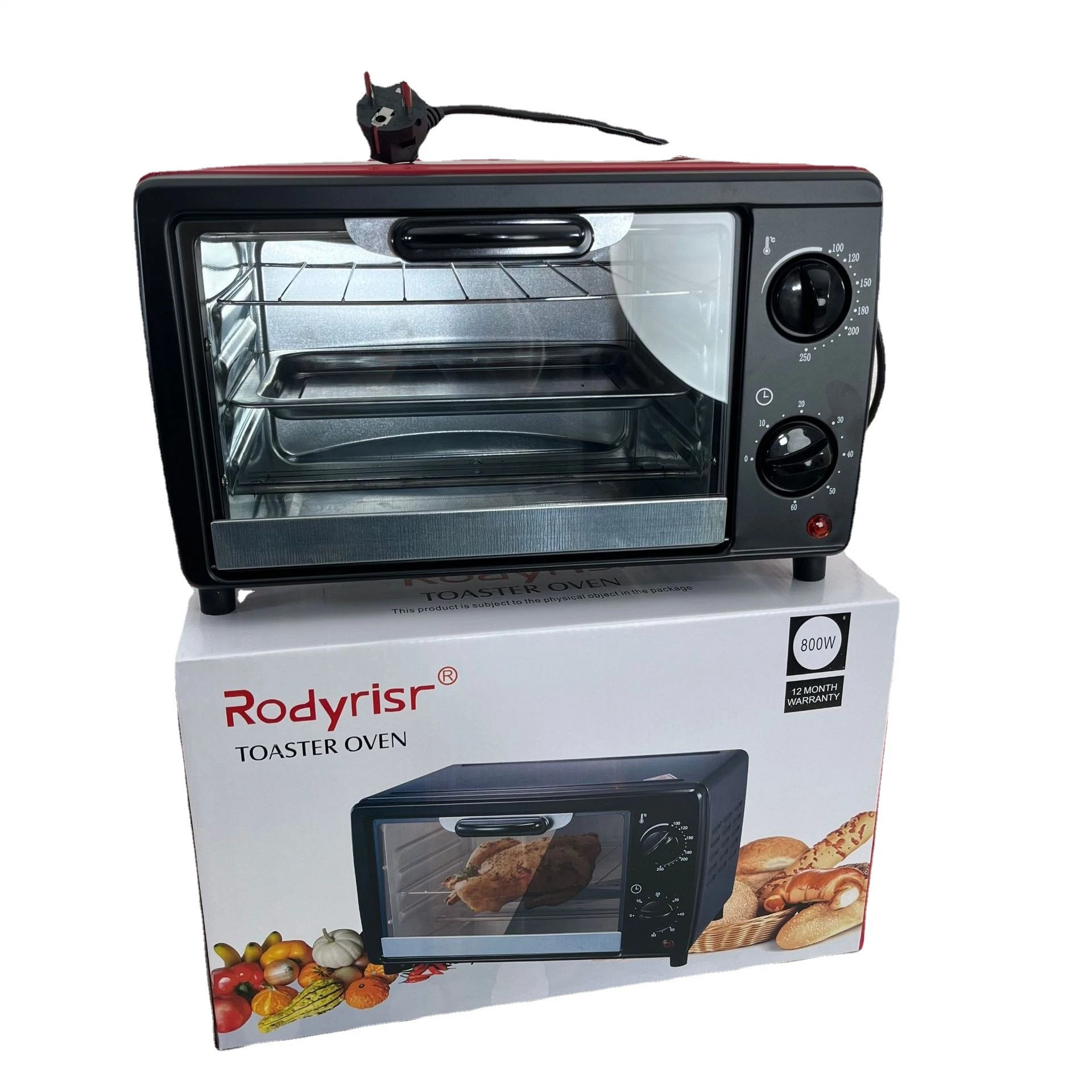 12L tostadoras &amp; Pizza Hornos eléctricos de la fábrica China Rodyrisr Horno Tostador Microondas horno tostador de pan 3 en 1 Sandwichera freidora de aire de hamburguesa de carne venta horno tostador.