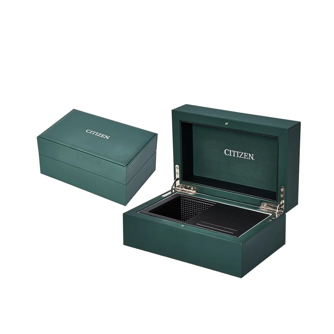 Maßgeschneiderte Größe MDF echtem Leder Uhrenbox Advanced Green Jewelry Geschenkbox