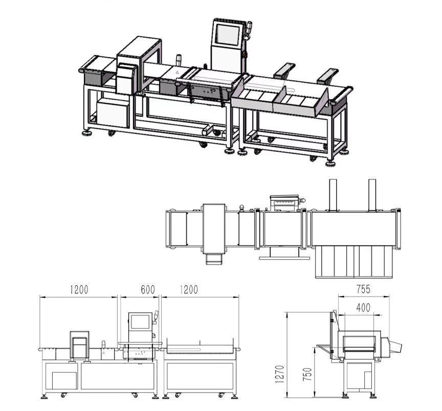 Industrial Metal Detector for Stand-up Bag