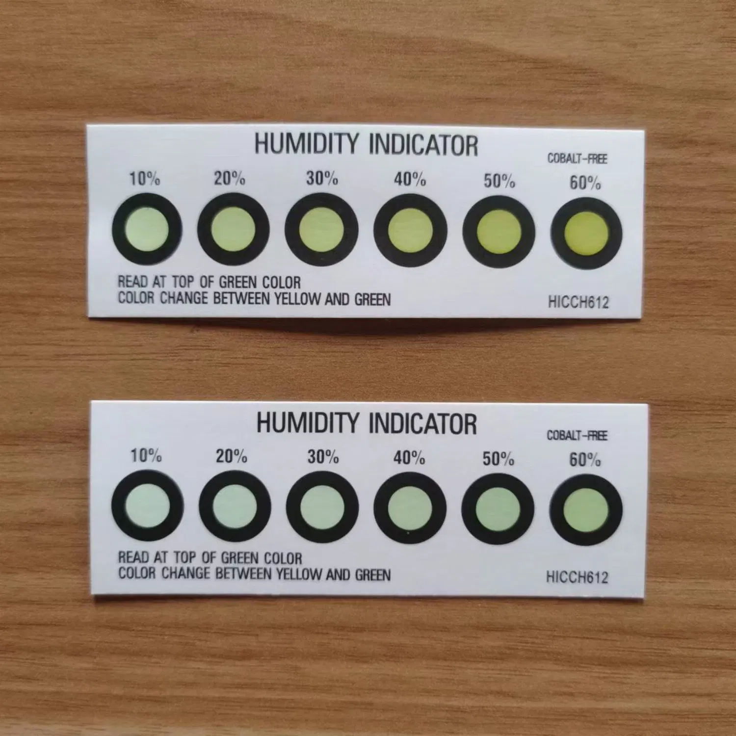 Yellow to Green Cobalt Free Halogen Free Sulfur Free Humidity Indicator (10% 20% 30% 40% 50% 60%)