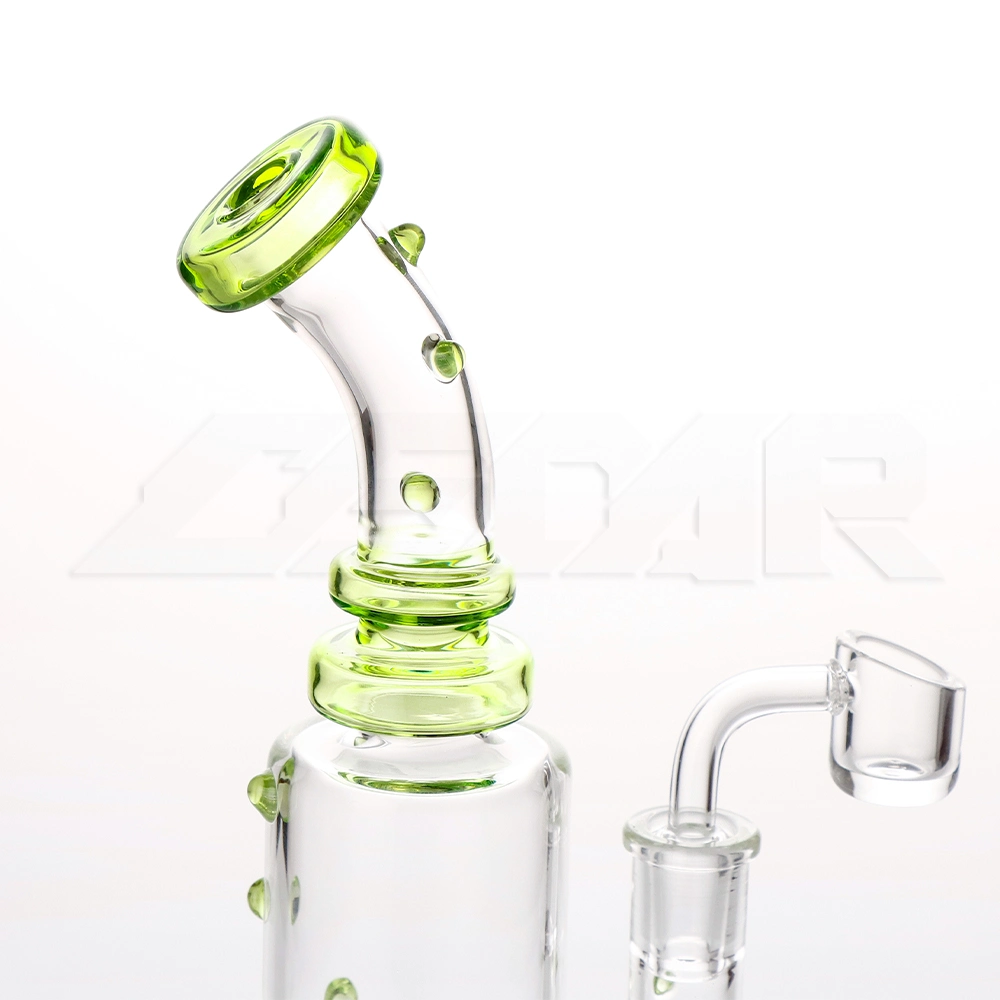 تصميم جديد 9.5 بوصة ويغ الزجاج يدخّن أنابيب أنبوب المياه 14 مم كوارتز زيت الزجاج بانجر Rig DAB Rig