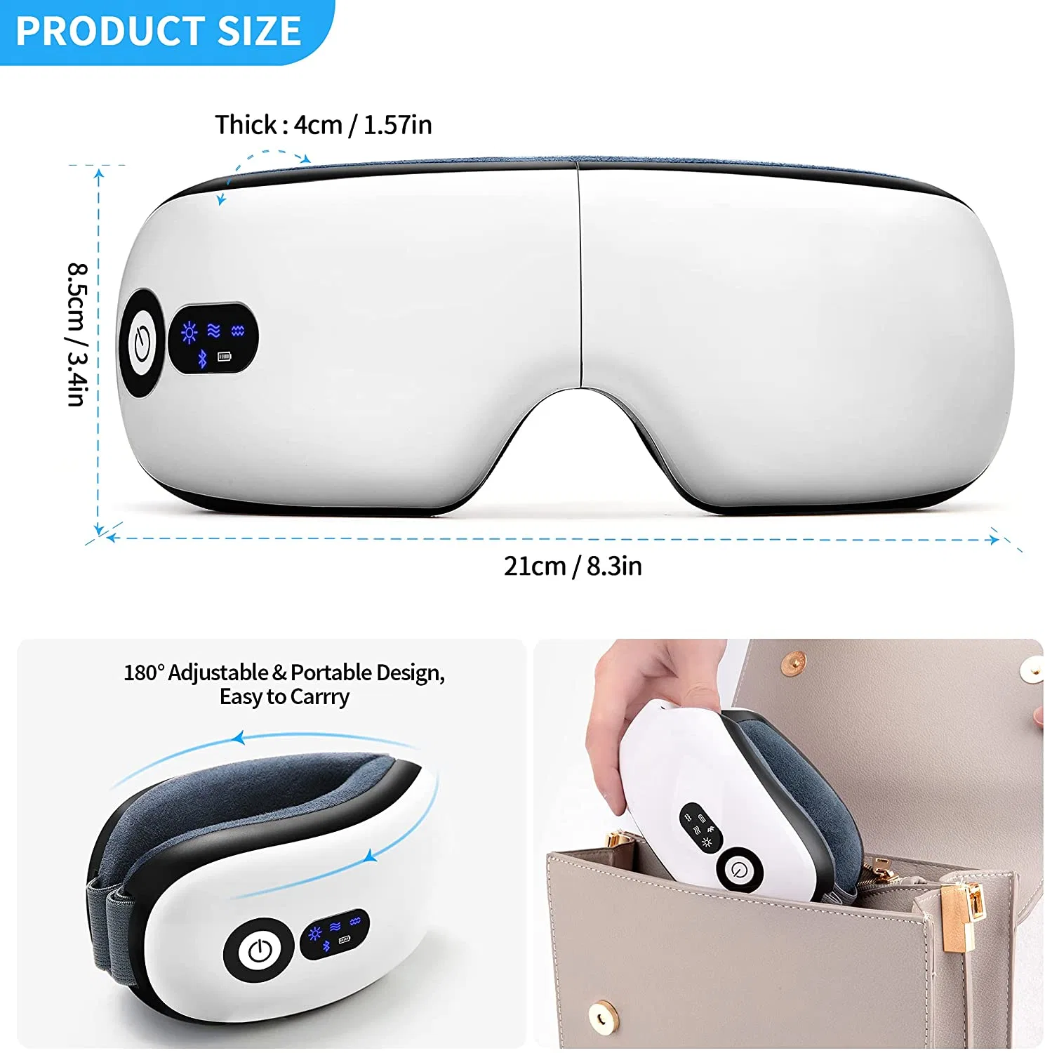 Su uso en casa ojo Ultrasonido 4D Microvidration masajeador Masajeador de Ojos