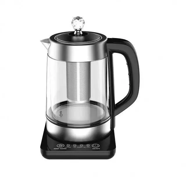 Digital Glass Borosilicate Tea Kettle Automatic Electric Glass Tea Maker Smart Glass Bottle Tea Maker