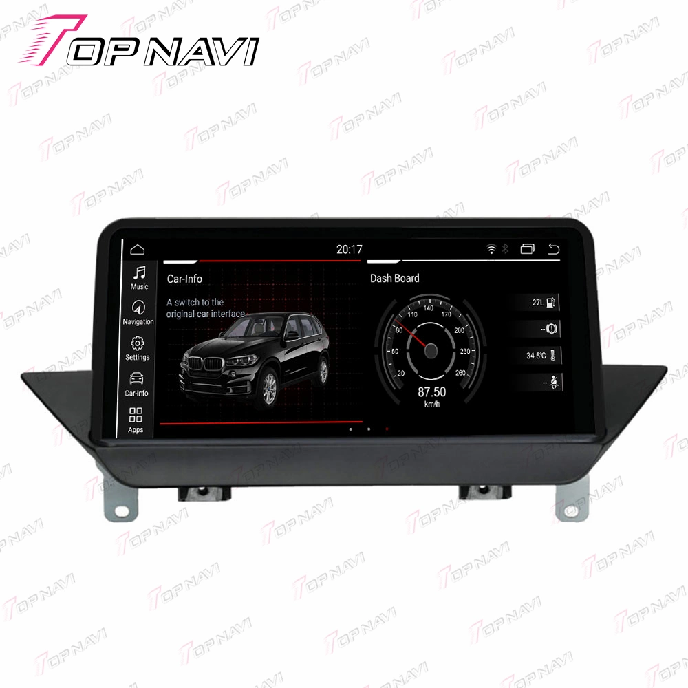 Vidéo de l'écran vertical tactile Android de voiture pour BMW série X1 Lecteur DVD sans fil GPS E84 2010 2011 2012 4+64 Go