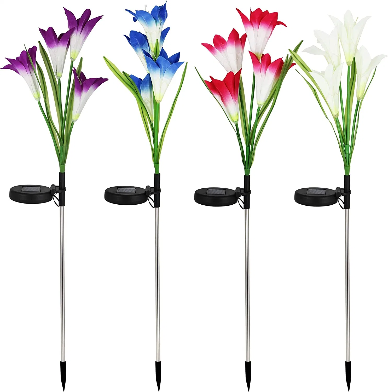 Solar LED Artistic Flower Light Rose Tulip Lily Flower Light for Landscape Decoration