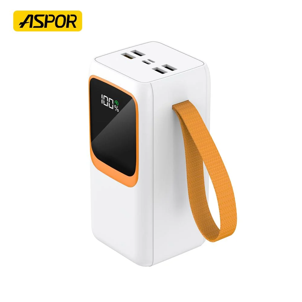 Aspor A350 New Big Capacity 50000mAh Power Bank Super Quick Charging 22.5W Fast Charge Support 7 Devices Charge Together