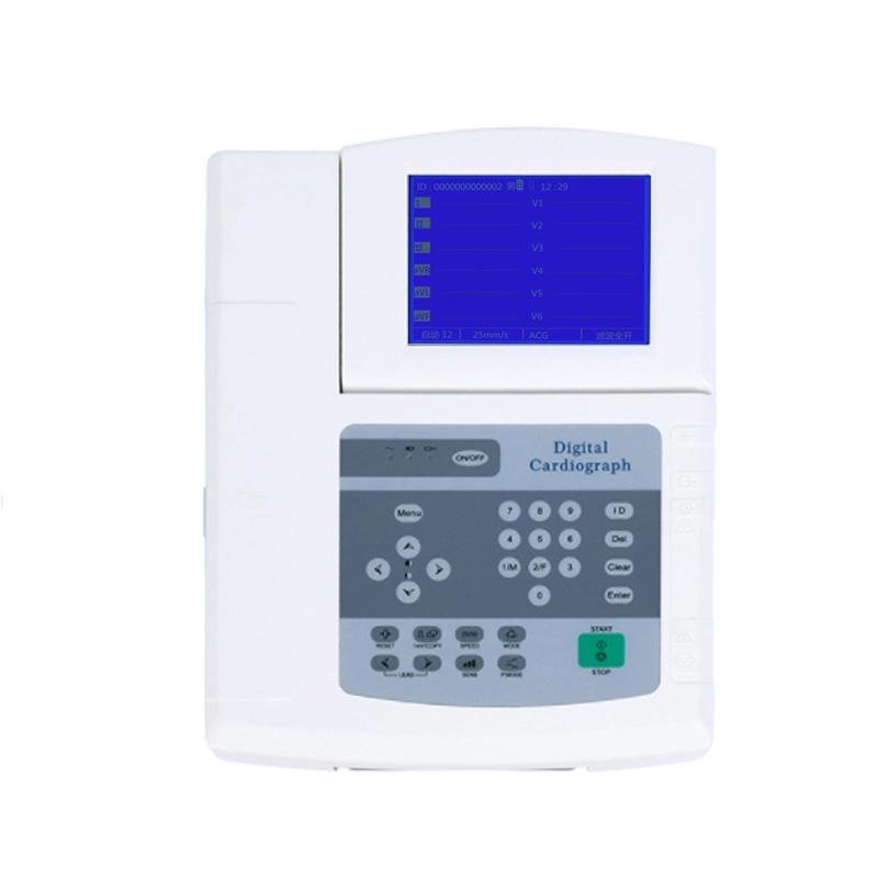 ISO13485 Approved Portable 12 Lead 12 Channel ECG Machine ECG-1220