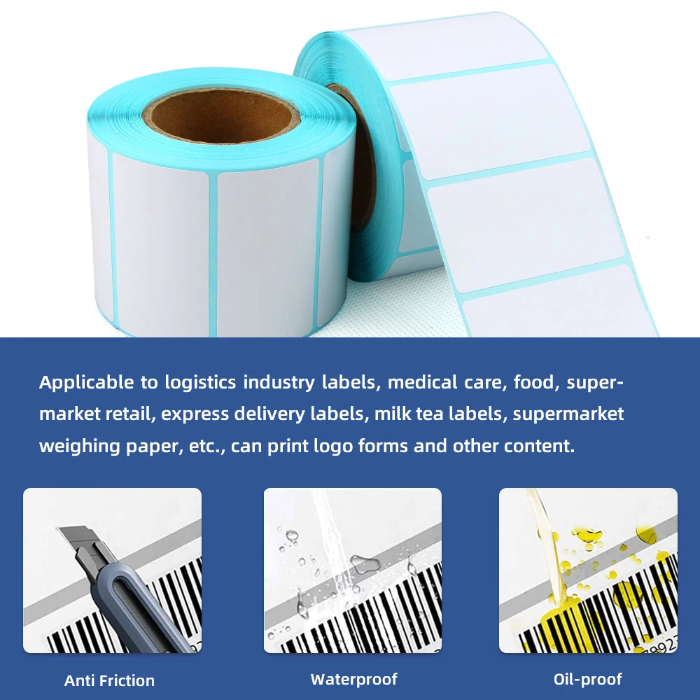 Good Quality Self-Adhesive Labels Thermal Sticker 60mm X 40mm Blue Color Sticker