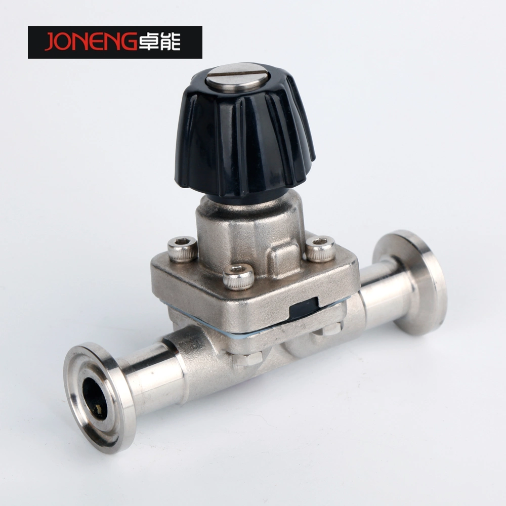 Stainless Steel Sanitary High-Flow Clamped Manual Diaphragm Valve for Pharmacy