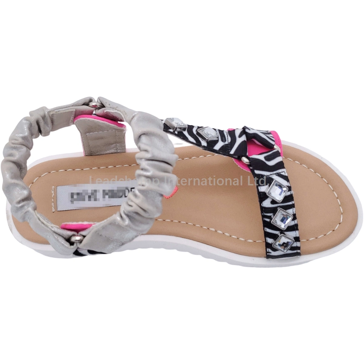 Fashionable Animal Print Textile Kids Casual Shoes Summer Sandals