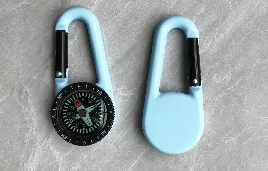 Outdoor Hiking Camping Hanging Buckle Carabiner Compass