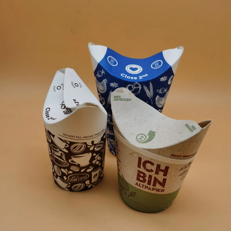 Biodegradable Cardboard Street Food Paper Butterfly Cup