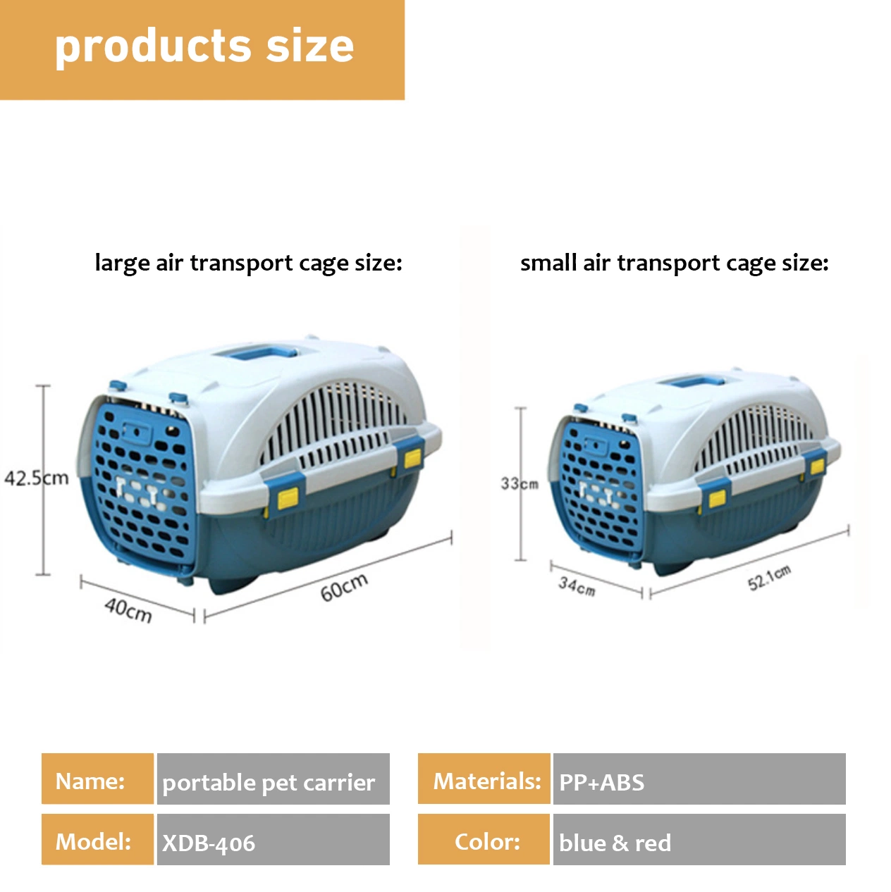 Low MOQ Airline Approved plástico para la venta Perro de mascotas grandes Portadoras de jaulas para mascotas Cat Air Travel Sky Kennel Carrier Cage