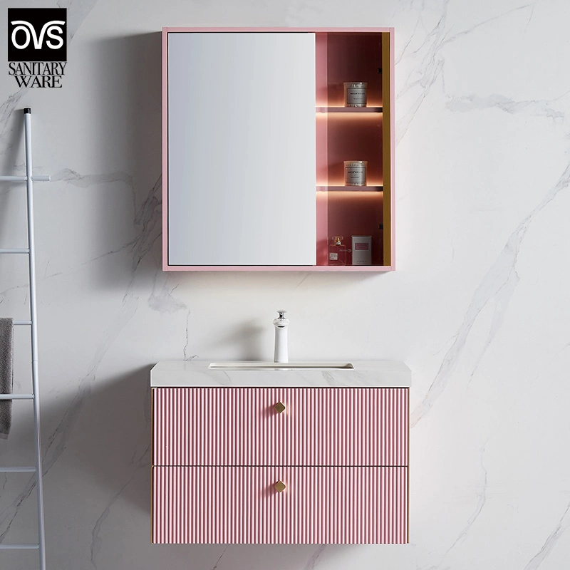 Modern Living Room Cabinets Luxury Pink Bathroom Cabinet Bathroom Vanity Set