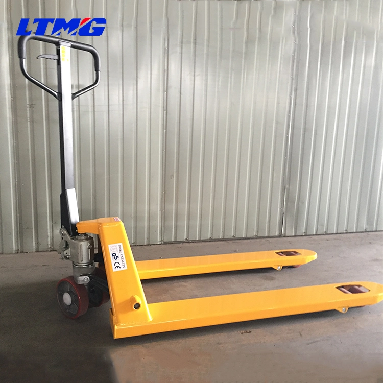 Ltmg Factory Price 2t 3t 5t Manual Pallet Truck with Rubber Wheel PU Wheel Nylon Wheel