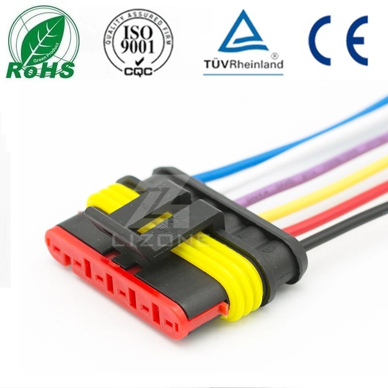 Grupo de cables de faros para Automotive Grupo de cables de 6 clavijas 282090-1