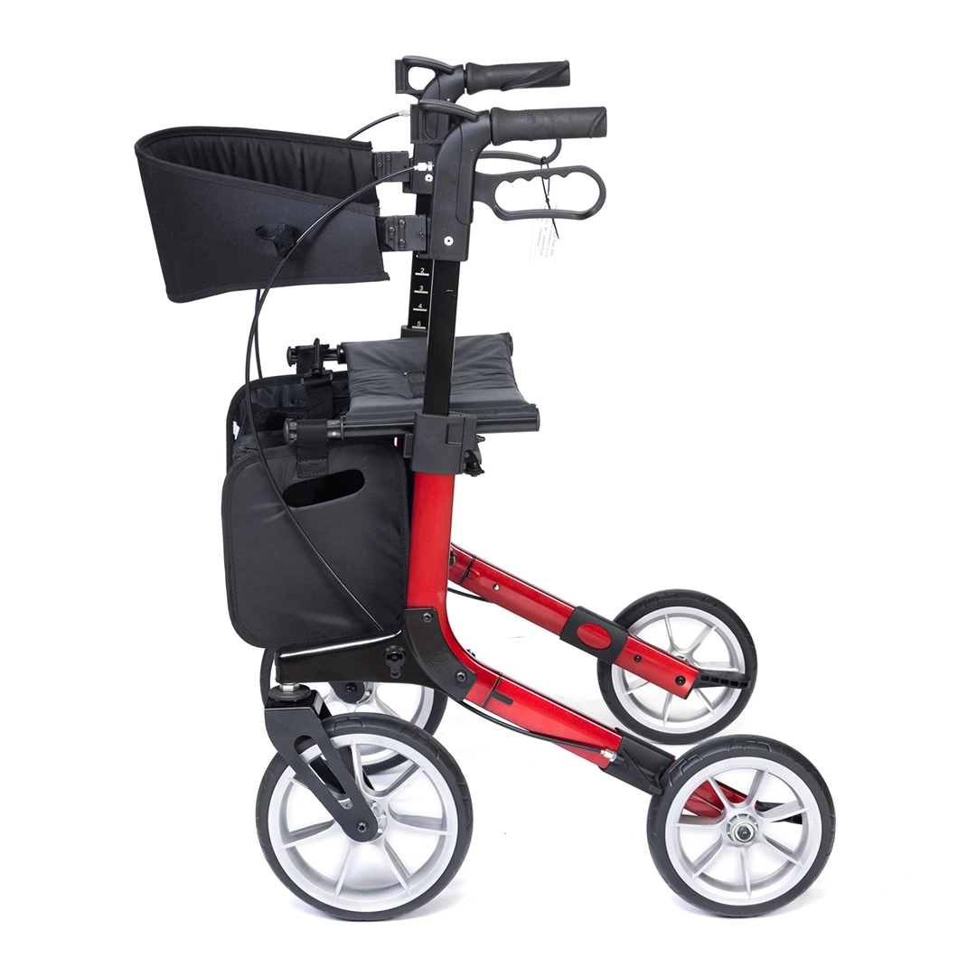 The Newest Style Four Wheels Walking Rollator with Shopping Bag Convenient Sitting