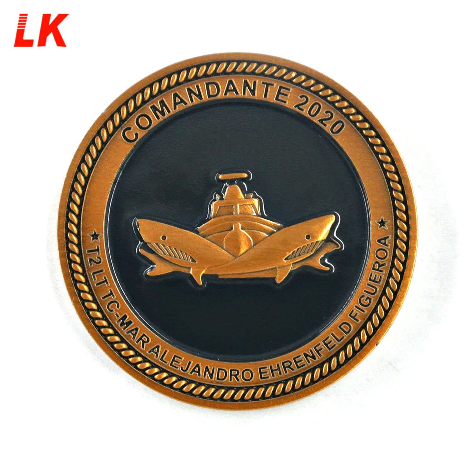 Cheap Customized fashion Metal Antique Gold Challenge Coin with Your Logo