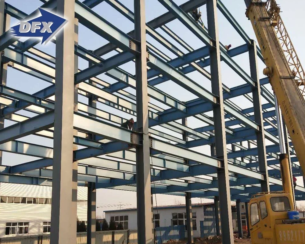 Low Price Steel Structure Framed Commercial Office Building Structural Steel Truss Prefabricated Construction with Drawing