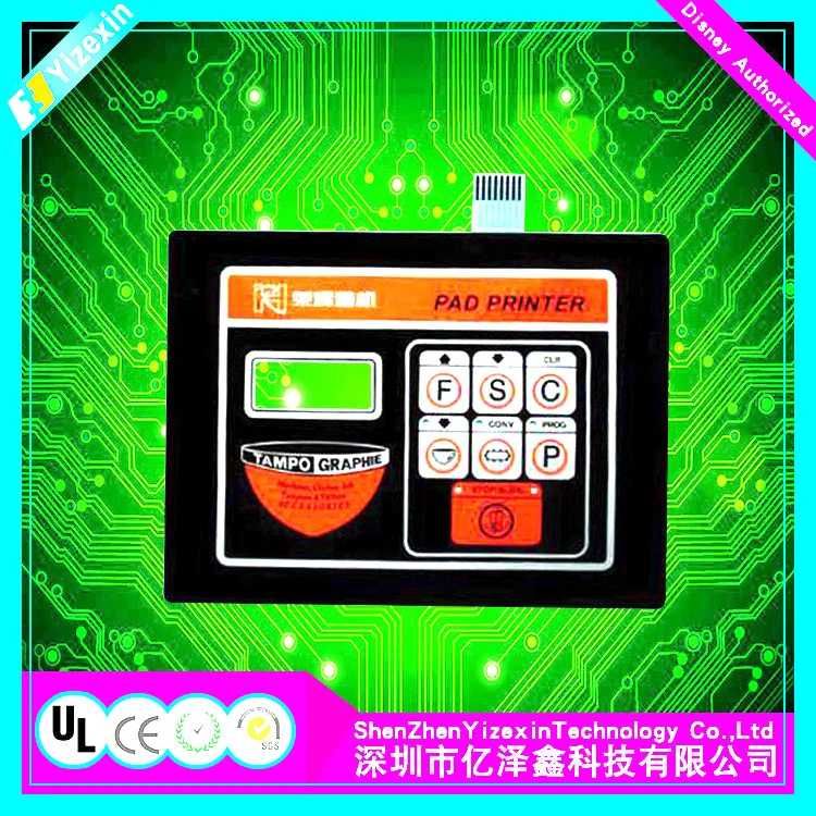 Customized Waterproof Membrane Keyboard Infusion Pump Flexible Display