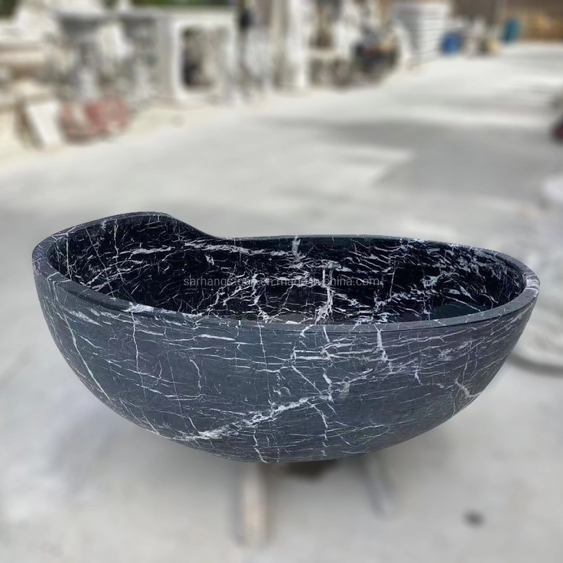 Morden Black Marble Stone Bath Tub Marble Bathtub