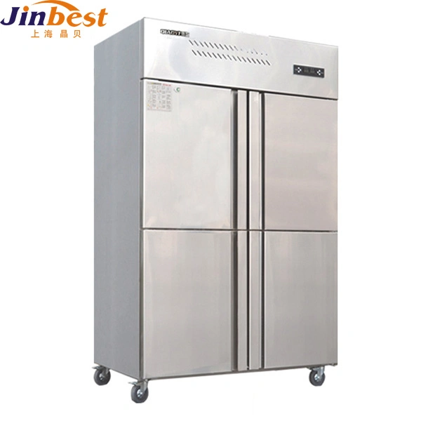 Static Cooling Fresh-Keeping Kitchen 4 Door Commercial Upright Fridge for Restaurant