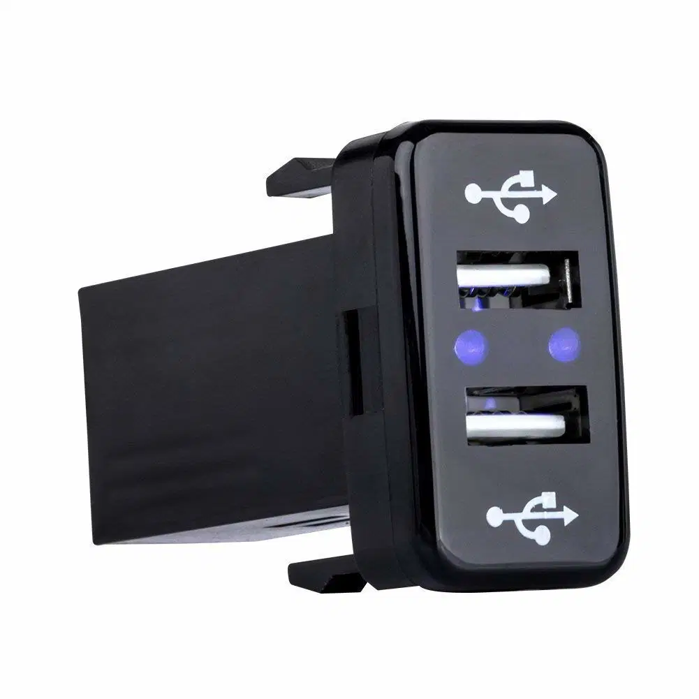 5V 2.1A Dual USB Power Socket LED Power Toyota Series