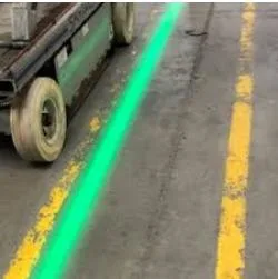 Virtually Projected LED Laser Lines for Pedestrian Safety and Aisle