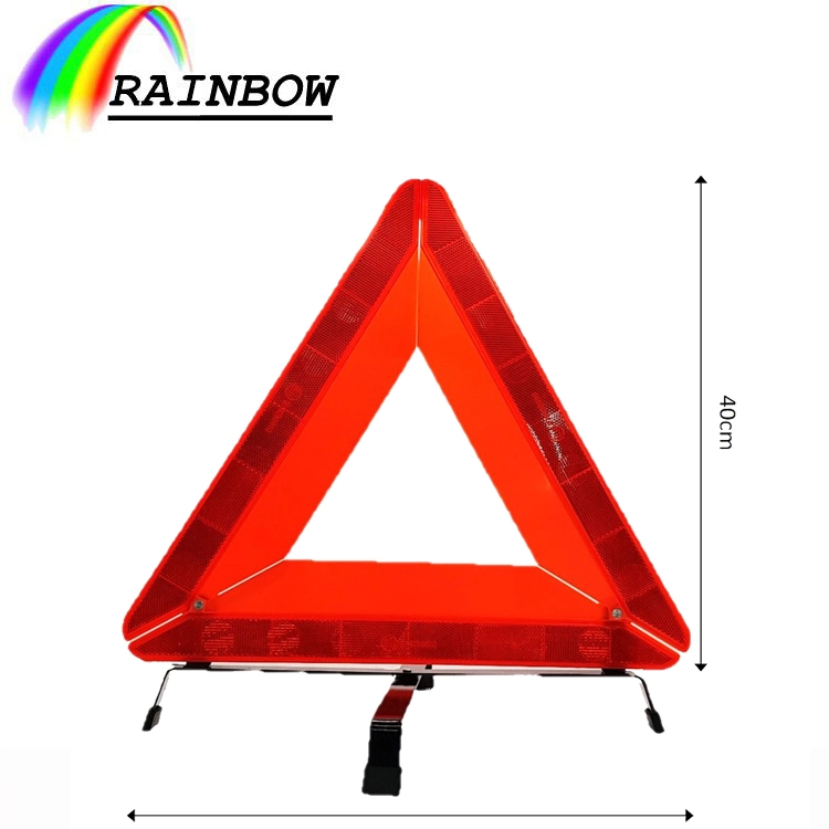 Mejor Precio Advertencia Rojo/Naranja carretera Reflectiva Foldable Seguridad Triángulo de emergencia/Advertencia