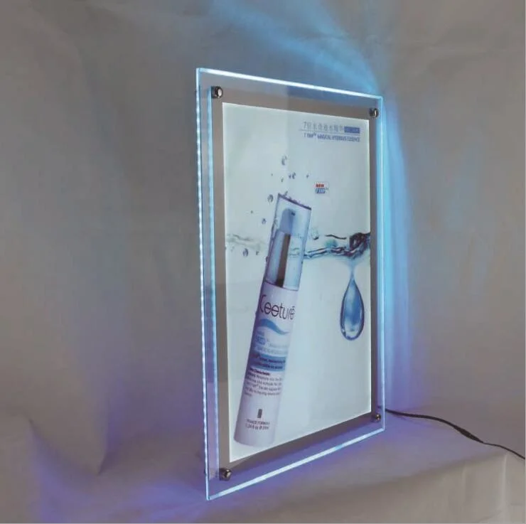OEM Super Slim Hanging Acrylic Crystal LED Light Box